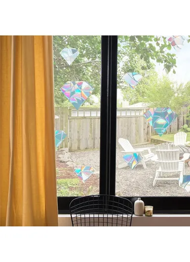 1Set Rainbow Prism Electrostatic Glass Sticker PVC Non-Adhesive Removable Window Colorful Film Sticker (No EN71) - Diamond