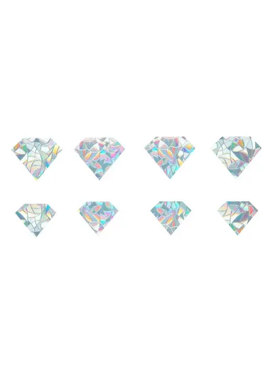 1Set Rainbow Prism Electrostatic Glass Sticker PVC Non-Adhesive Removable Window Colorful Film Sticker (No EN71) - Diamond