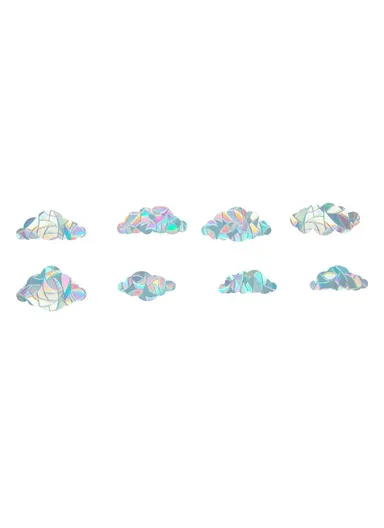 1Set Rainbow Prism Electrostatic Glass Sticker PVC Non-Adhesive Removable Window Colorful Film Sticker (No EN71) - Cloud