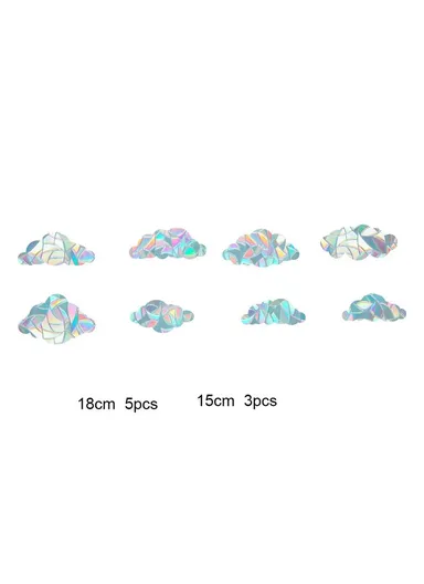 1Set Rainbow Prism Electrostatic Glass Sticker PVC Non-Adhesive Removable Window Colorful Film Sticker (No EN71) - Cloud
