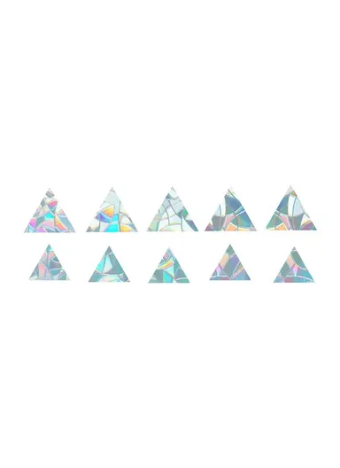 1Set Rainbow Prism Electrostatic Glass Sticker PVC Non-Adhesive Removable Window Colorful Film Sticker (No EN71) - Triangle