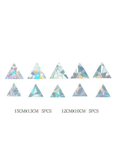 1Set Rainbow Prism Electrostatic Glass Sticker PVC Non-Adhesive Removable Window Colorful Film Sticker (No EN71) - Triangle