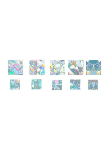 1Set Rainbow Prism Electrostatic Glass Sticker PVC Non-Adhesive Removable Window Colorful Film Sticker (No EN71) - Square