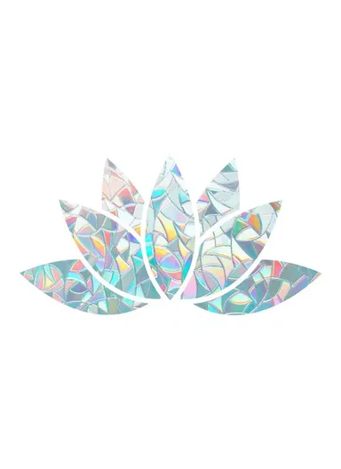 1Set Rainbow Prism Electrostatic Glass Sticker PVC Non-Adhesive Removable Window Colorful Film Sticker (No EN71) - Lotus