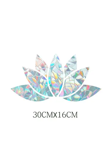 1Set Rainbow Prism Electrostatic Glass Sticker PVC Non-Adhesive Removable Window Colorful Film Sticker (No EN71) - Lotus