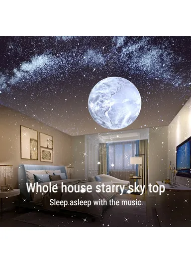 5200mAh Multi-functional Galaxy Star Projector White Noise Bluetooth Speaker K-1206 
