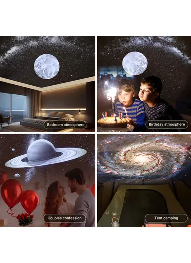 5200mAh Multi-functional Galaxy Star Projector White Noise Bluetooth Speaker K-1206 