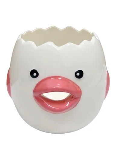 Cartoon Egg White &amp; Yolk Separator Ceramic Egg Divider Filter Kitchen Tool (No FDA, BPA-Free) - Pink