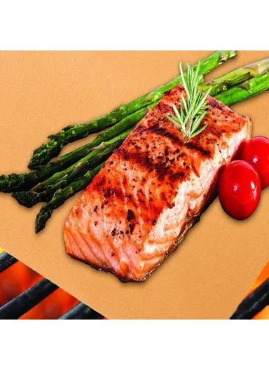 6PCS Grill Mats for Outdoor Grill (BPA-Free, FDA Certified), Non-Stick BBQ Grill Pads 30x40cm Reusable Grill Mats Works for Gas Charcoal Electric Grill - Bronze