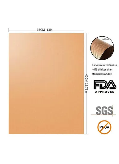 6PCS Grill Mats for Outdoor Grill (BPA-Free, FDA Certified), Non-Stick BBQ Grill Pads 30x40cm Reusable Grill Mats Works for Gas Charcoal Electric Grill - Bronze