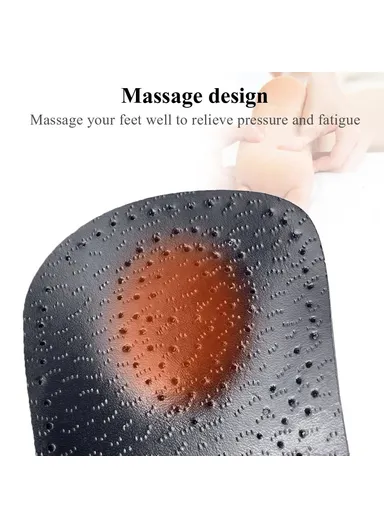 Leg Massage Flat Foot Correction Insoles Arch Support Orthotic Inserts X / O Black - EU 35-36