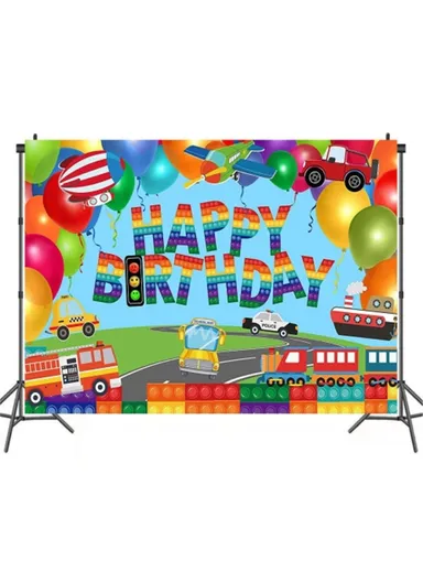 180X180CM Super Large Cartoon Pattern Birthday Background Cloth Kids Theme Party Polyester Backdrop Decor