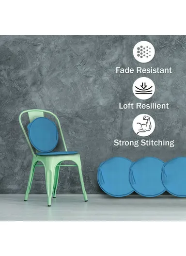 Round Soft Sponge Seat Pad Office Home Chair Cushion with Tie Rope (D30)cm 56357 - Light Yellow