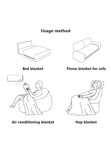 127x180cm Multifunctional Throw Blanket Soft Knitted Bed Blanket with Tassel Design JB015 - Peacock Blue