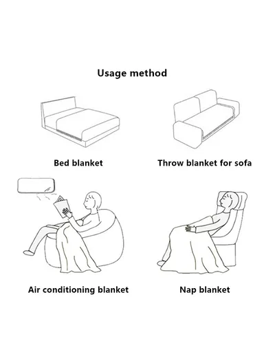 150x230cm Couch Knitted Blanket Soft Rhombus Pattern Decorative Throw Blanket JB014 - Lake Blue