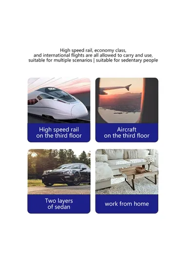 PVC Flocking Sleeping Leg Cushion Inflatable Travel Foot Rest Pillow Foot Pad (L40 x W30 x H43)cm - Dark Grey