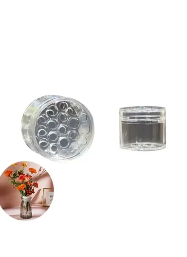 2PCS Plastic Spiral Ikebana Stem Holders Mother's Day Gifts for DIY Flower Arrangement - Grey