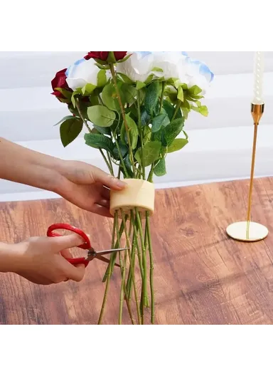 2PCS Plastic Spiral Ikebana Stem Holders Mother's Day Gifts for DIY Flower Arrangement - Grey