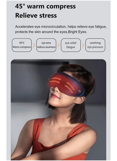 650mAh Multi-frequency Vibration Eye Massager Ice &amp; Hot Compress Eye Mask Y08 