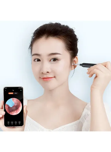 Earwax Remover WiFi Visual Otoscope with LED Lights Phone App Monitoring N3 PRO-B 
