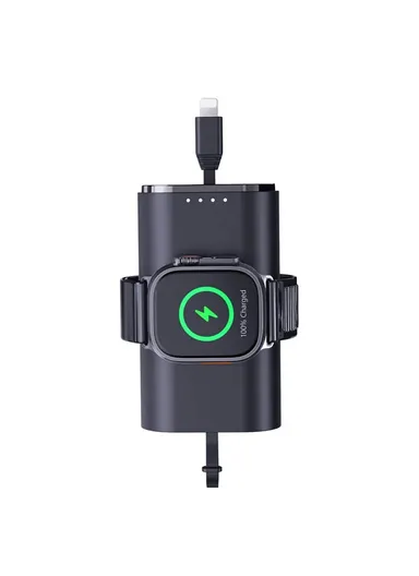20W 5000mAh Fast Charging Power Bank For Apple Watch Magnetic Portable Phone Charger With iP Cable V10A PD (L5 x W9 x H3)cm