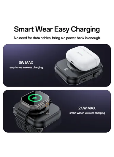 5000mAh PD 20W Power Bank Magnetic Phone Watch Earphone Wireless Charger YP59 