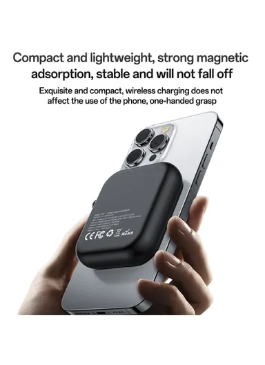 5000mAh PD 20W Power Bank Magnetic Phone Watch Earphone Wireless Charger YP59 