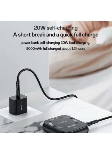 5000mAh PD 20W Power Bank Magnetic Phone Watch Earphone Wireless Charger YP59 