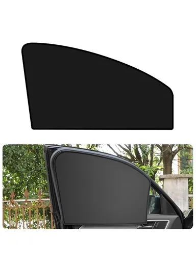 Car Front Side Window Sun Shade UV Protection Polyester Magnetic Car Sunshade Curtain (Driver Side, 62x48x33cm)