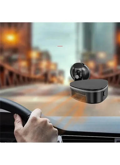 120W 12V 2-in-1 Heating / Cooling Fan Car Heater Portable Windshield Fast Car Warmer with Suction Holder, Standard Version 9739A 