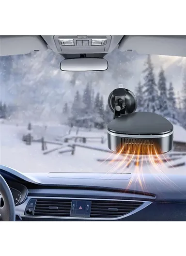120W 12V 2-in-1 Heating / Cooling Fan Car Heater Portable Windshield Fast Car Warmer with Suction Holder, Standard Version 9739A 