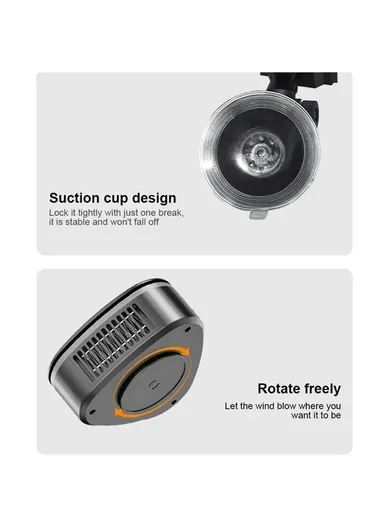 120W 12V 2-in-1 Heating / Cooling Fan Car Heater Portable Windshield Fast Car Warmer with Suction Holder, Standard Version 9739A 