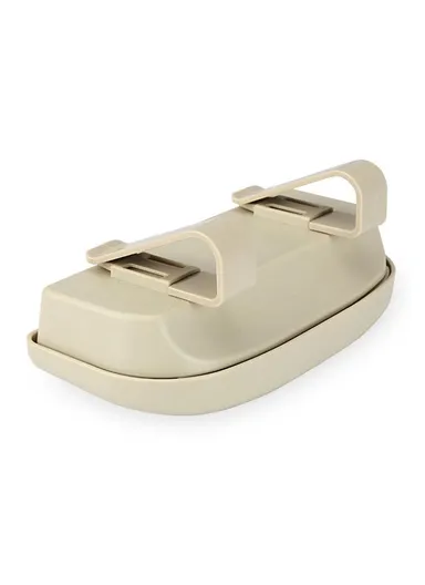 Glasses Holder Magnetic Car Sun Visor Glasses Case Organizer Glasses Storage Box (L17 x W8 x T9)cm - Beige