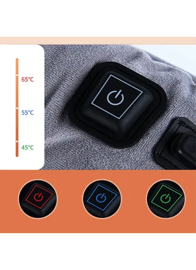 USB Winter Heating Seat Cushion Heater Pad Electric Warmer Car Seat Mat (L45 x W45 x H5)cm - Black