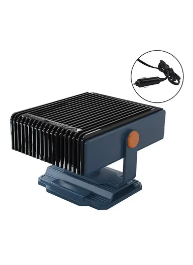 12V Car Heater Portable Fan Windshield Defogger Defroster Winter Fast Heating Warmer - Navy Blue
