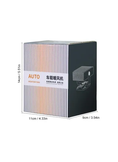 12V Car Heater Portable Fan Windshield Defogger Defroster Winter Fast Heating Warmer - Navy Blue