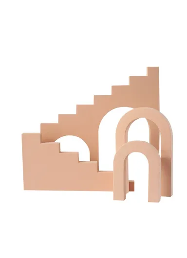4Pcs / Set Ladder &amp; Arch Table Ornament Jewelry Cosmetics Shooting Background Geometric Photography Prop - Nude