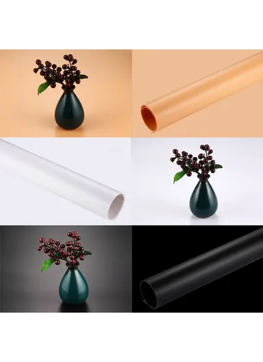 3-Pack PVC Matte Photography Backdrop Papers (L73.5 x W37.5)cm - White/Black/Yellow