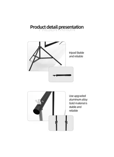 100" Outdoor Photo Video Studio Adjustable Milk Silk White Background Backdrop Support System Tripod Stand (L220 x W125)cm