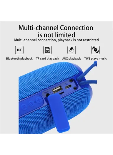 Portable Bluetooth Speaker LED Light Outdoor Wireless Stereo Subwoofer TG653 (W7.8 x H12.8)cm - Red