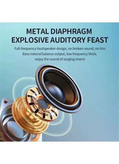 Portable Bluetooth Speaker LED Light Outdoor Wireless Stereo Subwoofer TG653 (W7.8 x H12.8)cm - Red