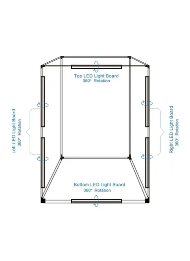 240W 5500K Photography Photo Studio Box 6 Light Strip Bars Photo Lighting Shooting Tent Kit PU210 - US Plug