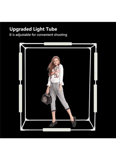 240W 5500K Photography Photo Studio Box 6 Light Strip Bars Photo Lighting Shooting Tent Kit PU210 - US Plug