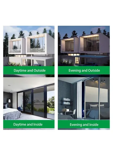 Window Film Privacy Mirror Tint UV Heat Control Vinyl Sticker Sunblock Glass Paper Door Cover Reflective Static Cling (L400 x W40)cm - Gold