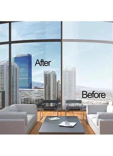 Window Film Privacy Mirror Tint UV Heat Control Vinyl Sticker Sunblock Glass Paper Door Cover Reflective Static Cling (L400 x W40)cm - Gold