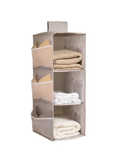 3 Layers Bra Hanger Hanging Rack, Underwear Storage Organizer Clothes Bag Closet - Grey