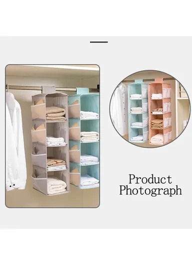 3 Layers Bra Hanger Hanging Rack, Underwear Storage Organizer Clothes Bag Closet - Grey