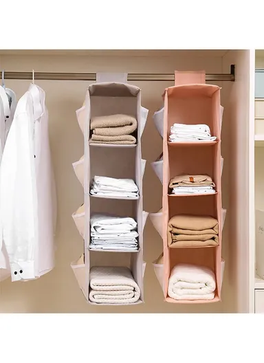 3 Layers Bra Hanger Hanging Rack, Underwear Storage Organizer Clothes Bag Closet - Grey