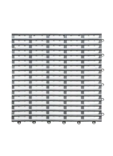 30x30cm 6Pcs Anti-slip Bathroom Carpet Kitchen Floor Mat Spa Bath Rug - Grey