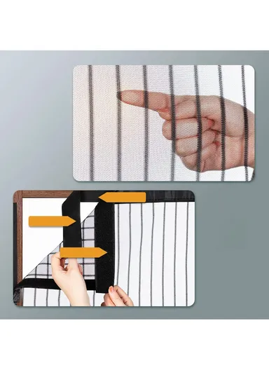 140x150cm Magnetic Window Screen Mesh Curtain Screen Invisible Gauze Window - White